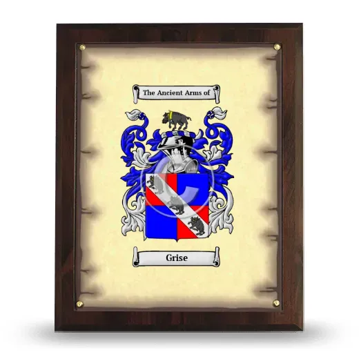 Grise Coat of Arms Plaque