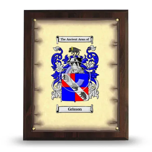 Grisson Coat of Arms Plaque