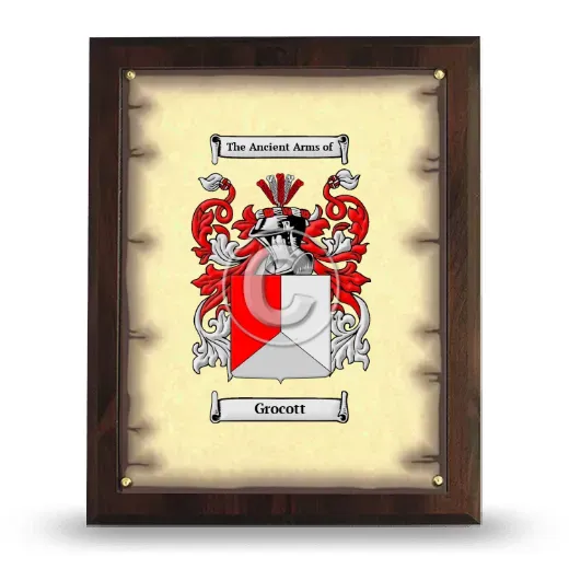 Grocott Coat of Arms Plaque