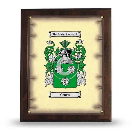 Groen Coat of Arms Plaque