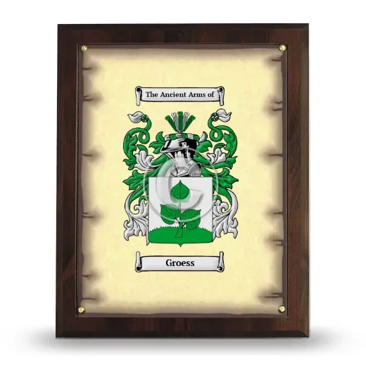 Groess Coat of Arms Plaque