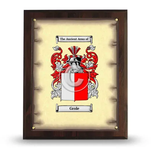 Grole Coat of Arms Plaque