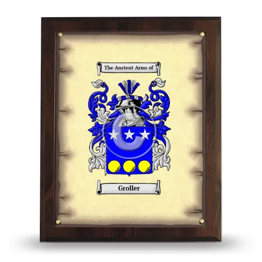 Groller Coat of Arms Plaque