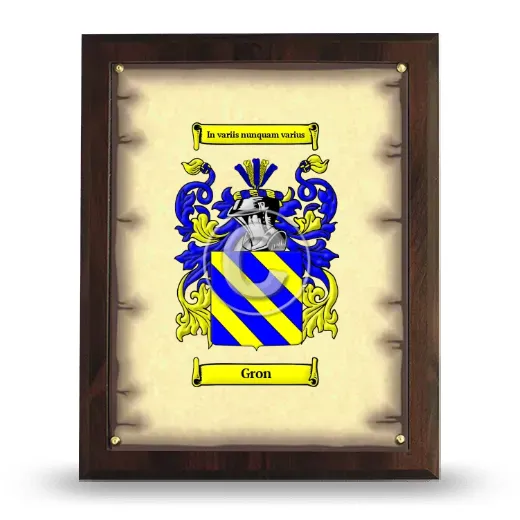 Gron Coat of Arms Plaque