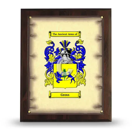 Gross Coat of Arms Plaque