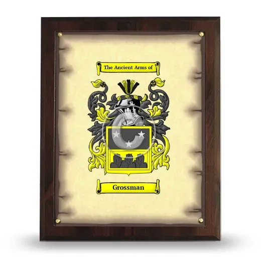 Grossman Coat of Arms Plaque