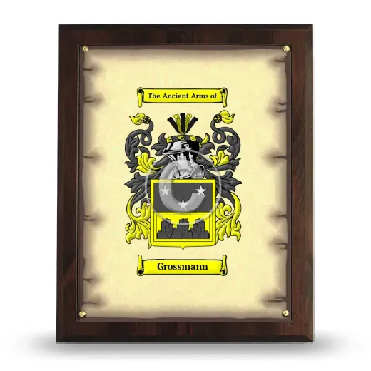 Grossmann Coat of Arms Plaque
