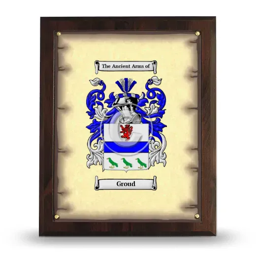 Groud Coat of Arms Plaque