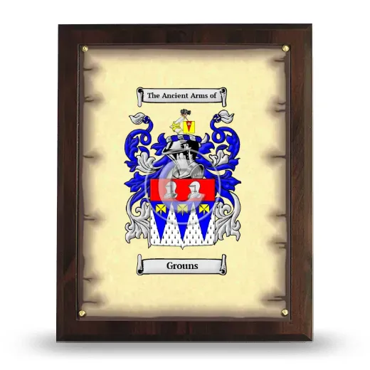Grouns Coat of Arms Plaque