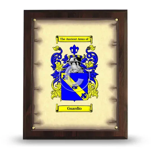 Guardio Coat of Arms Plaque