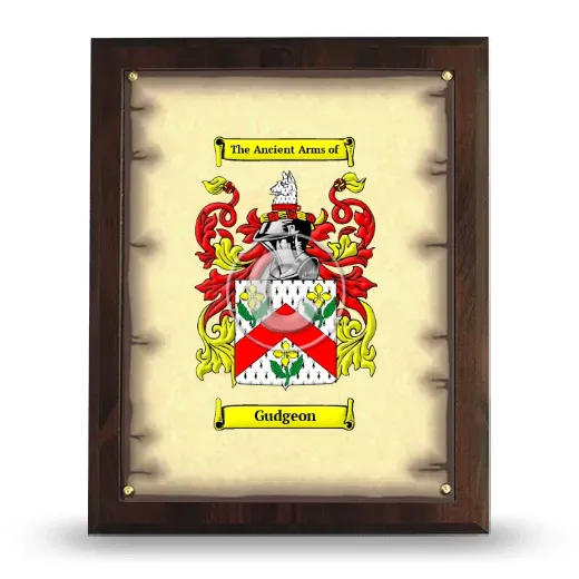Gudgeon Coat of Arms Plaque
