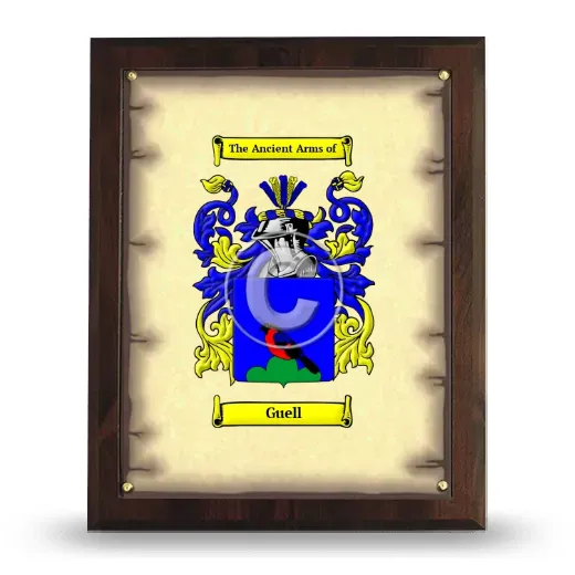 Guell Coat of Arms Plaque