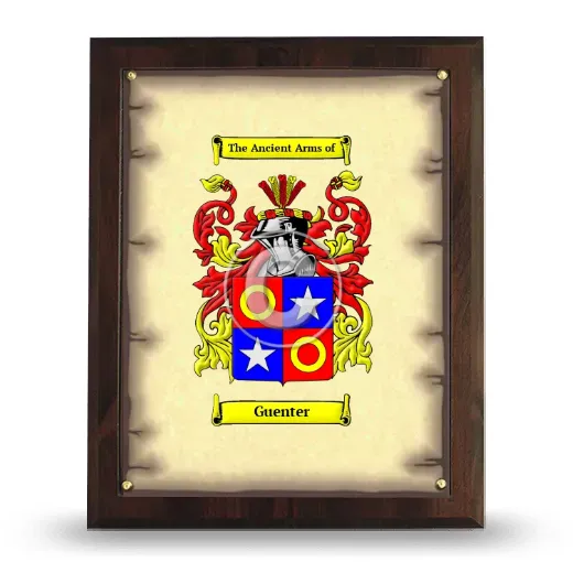 Guenter Coat of Arms Plaque