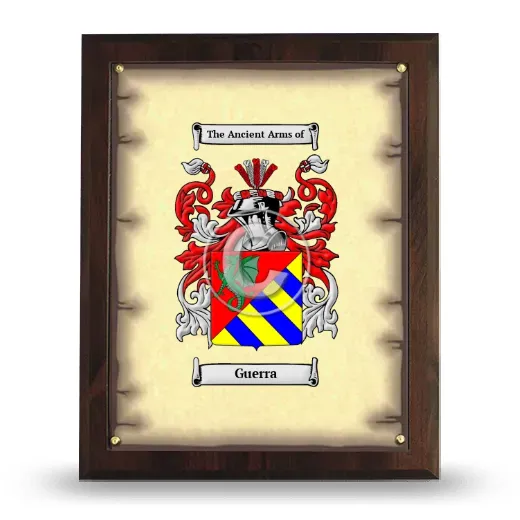 Guerra Coat of Arms Plaque