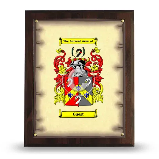 Guest Coat of Arms Plaque