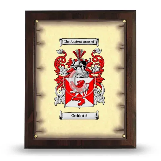 Guidotti Coat of Arms Plaque
