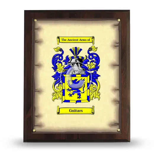 Guitars Coat of Arms Plaque