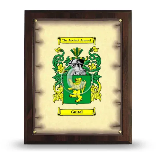 Guitel Coat of Arms Plaque