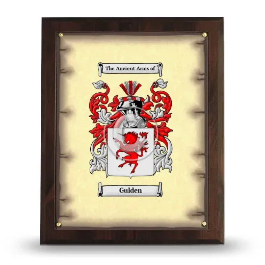 Gulden Coat of Arms Plaque