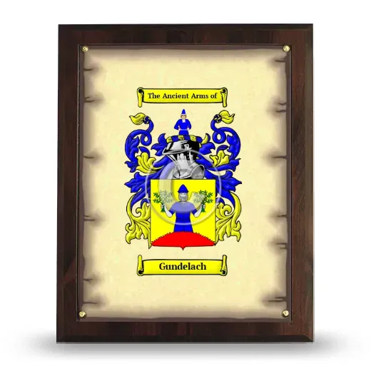 Gundelach Coat of Arms Plaque