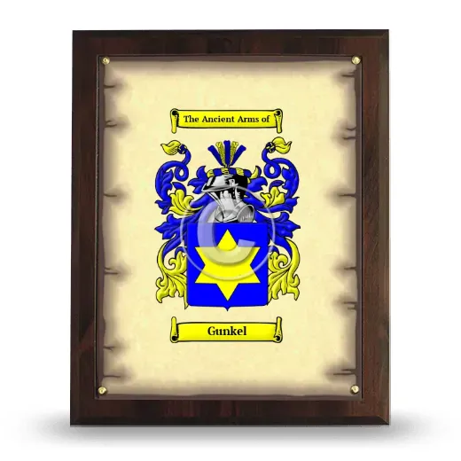 Gunkel Coat of Arms Plaque