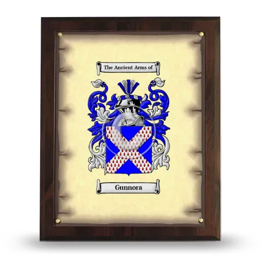 Gunnora Coat of Arms Plaque