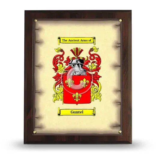 Guntel Coat of Arms Plaque