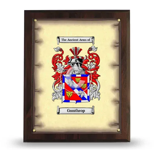 Gunthrop Coat of Arms Plaque