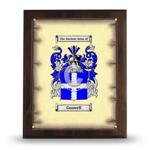 Gunwell Coat of Arms Plaque