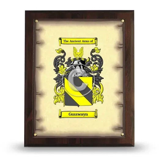 Gusswayn Coat of Arms Plaque