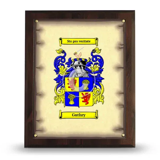 Guthry Coat of Arms Plaque