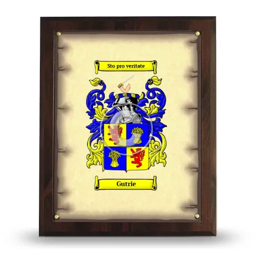 Gutrie Coat of Arms Plaque