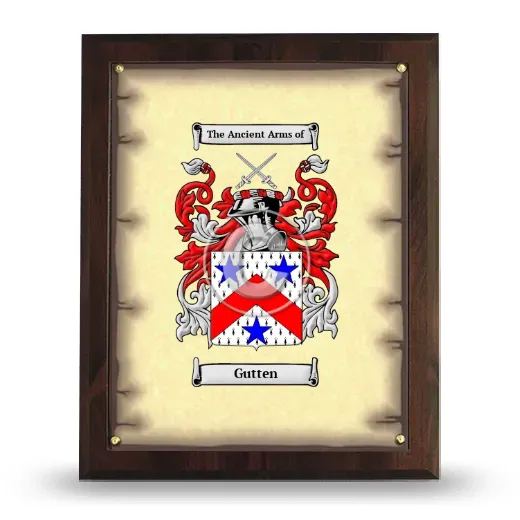 Gutten Coat of Arms Plaque