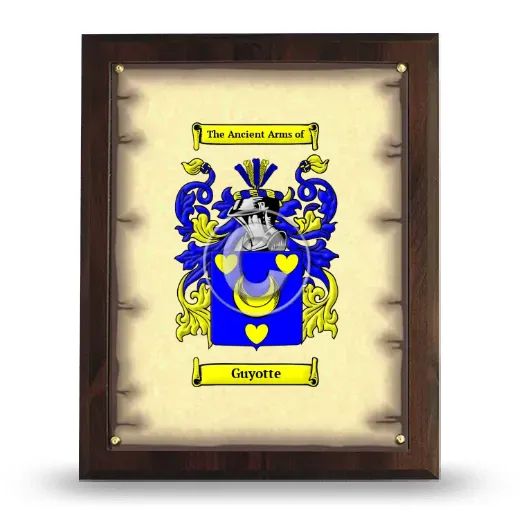 Guyotte Coat of Arms Plaque