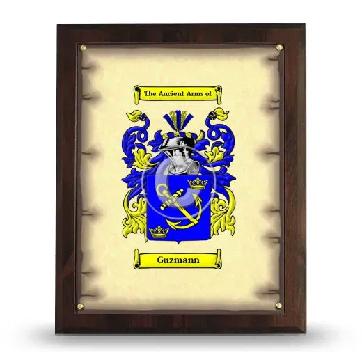 Guzmann Coat of Arms Plaque