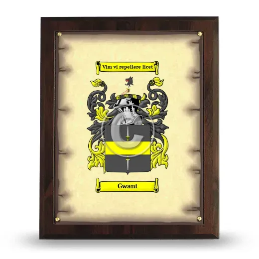 Gwant Coat of Arms Plaque