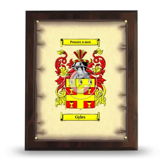 Gyles Coat of Arms Plaque