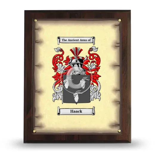 Haack Coat of Arms Plaque
