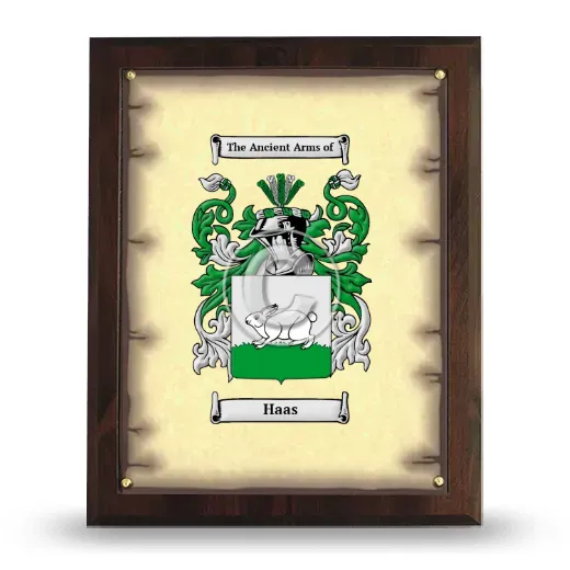 Haas Coat of Arms Plaque