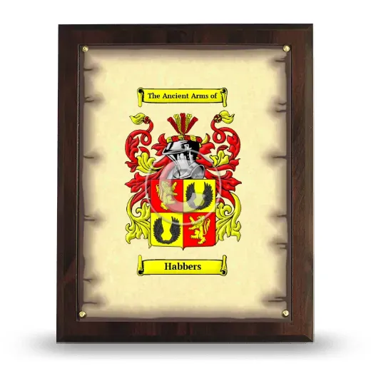 Habbers Coat of Arms Plaque