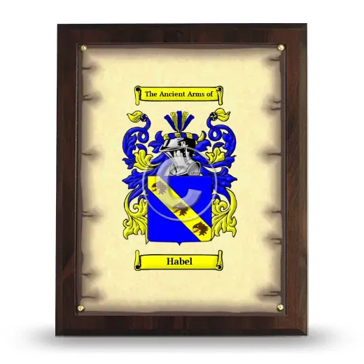 Habel Coat of Arms Plaque