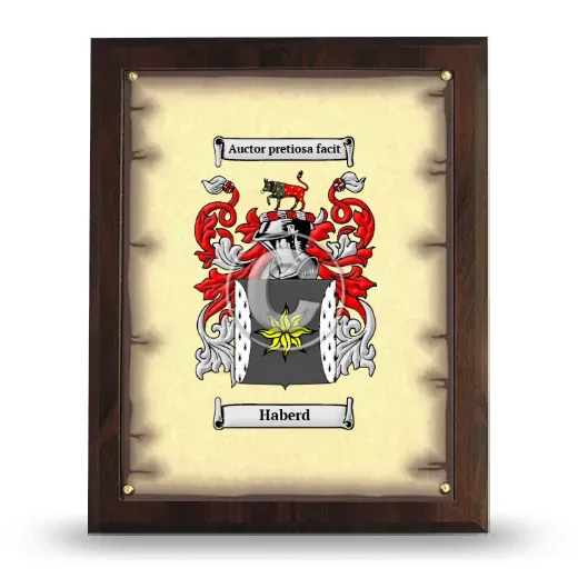 Haberd Coat of Arms Plaque