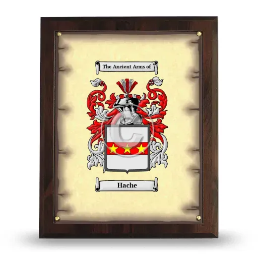 Hache Coat of Arms Plaque