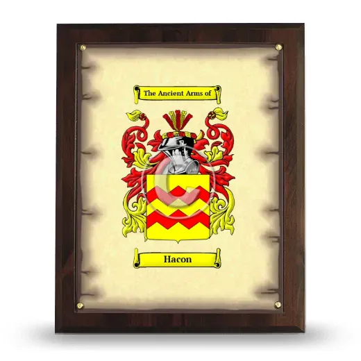 Hacon Coat of Arms Plaque