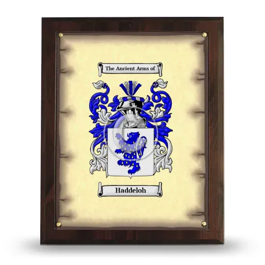 Haddeloh Coat of Arms Plaque