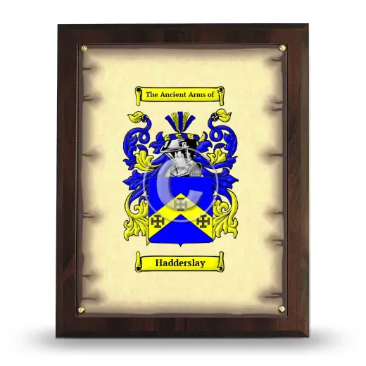 Hadderslay Coat of Arms Plaque