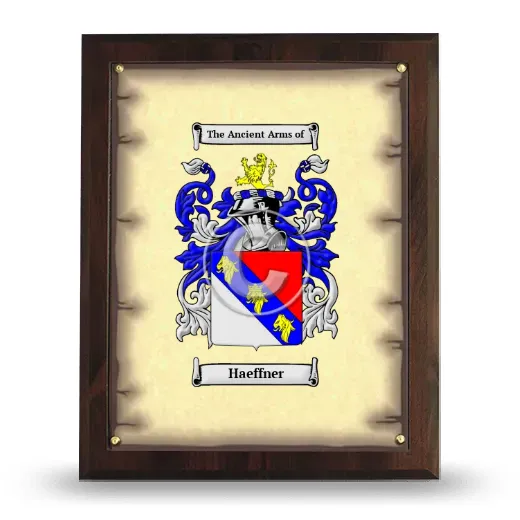Haeffner Coat of Arms Plaque