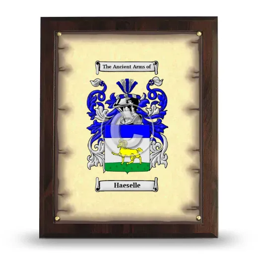 Haeselle Coat of Arms Plaque