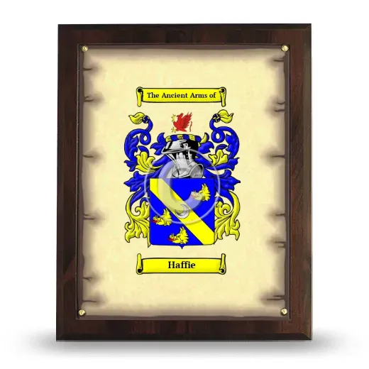 Haffie Coat of Arms Plaque