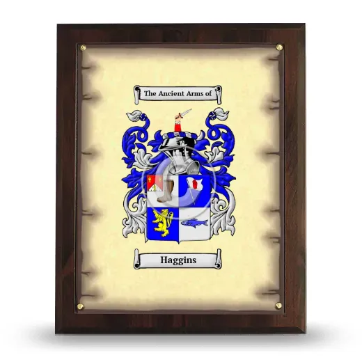 Haggins Coat of Arms Plaque